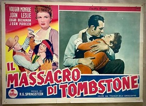 THE TOMBSTO MASSACRE - Original Photo Bobby Card - Vaughn Monroe - 1952