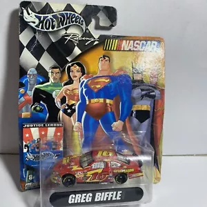 2004 New Hot Wheels NASCAR Racing Justice League Greg Biffle 1:64 Package Damage - Picture 1 of 7
