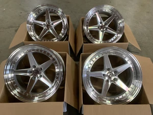 19x9.5 +22 | Aodhan DS05 5x114.3 Silver w/Machined Face Wheels (Used Set) - Picture 1 of 10