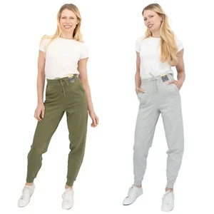 Marks & Spencer Womens Jogger Classic Cuffed Cotton Rich Drawstring Jersey - Picture 1 of 25