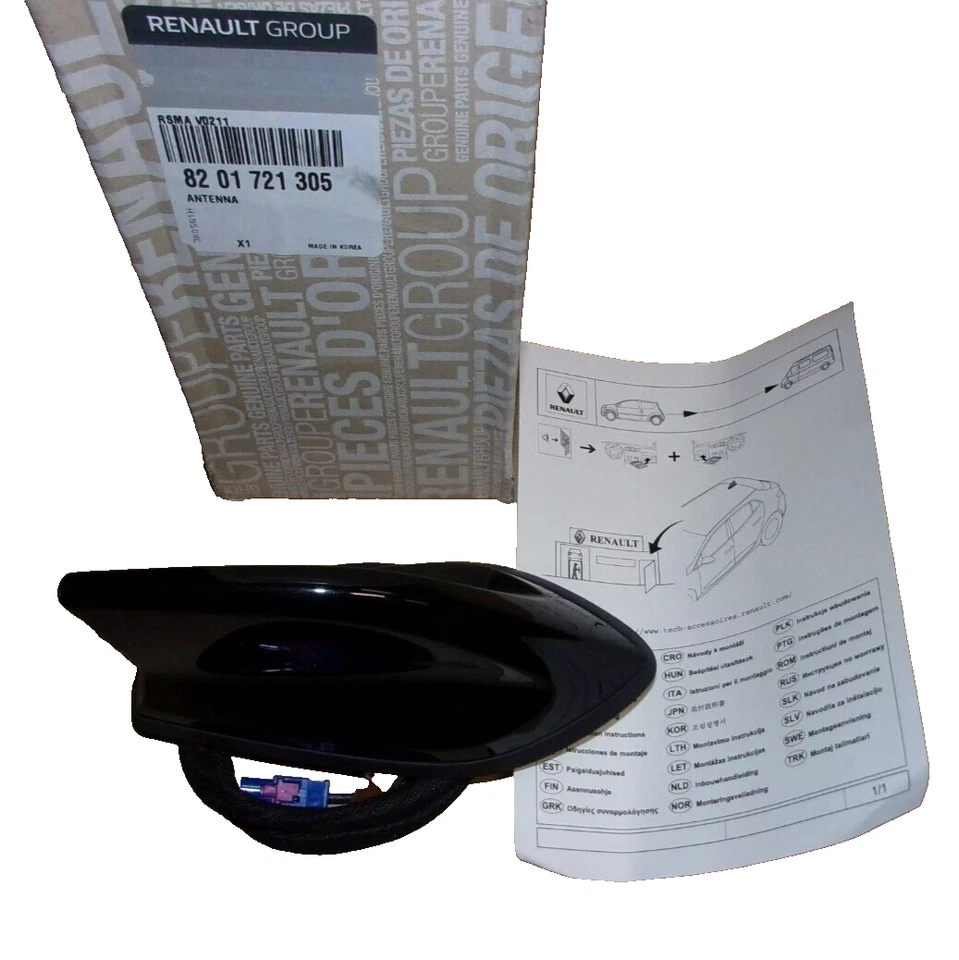 Antenne Requin Shark Noir Renault Clio V 5 Original Genuine Antenna