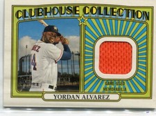 2021 Topps Heritage - YORDAN ALVAREZ - Clubhouse Collection Game Jersey - ASTROS