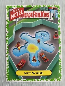 2021 Topps Garbage Pail Kids Go on Vacation #59b Wet Wade GREEN Parallel - Bild 1 von 2
