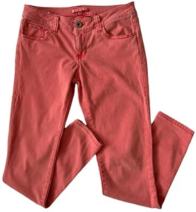 Cabi Women Skinny Jeans Pants Size 4 #747 Orange Peach Stretch Slim Moto Biker - Picture 1 of 8