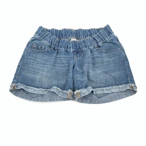 Old Navy Maternity Underbelly Denim Shorts Shorts Size 2 Blue Jean Rolled Cuffed - Picture 1 of 7
