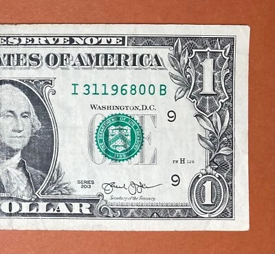 March 1, 1968 : I 31196800 B Birthday Note $1 One Dollar Bill (3 / 1 / 1968_ _) - Image 1 of 3