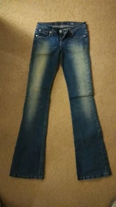 Alouette Premium Jeans Womens Sz 28 Stretch Flare Distressed Embroidery bootcut - Picture 1 of 5