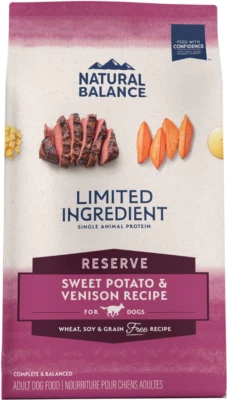 Natural Balance L.I.D Reserve Potato & Venison Recipe Adult Dry Dog Food, 22 lb