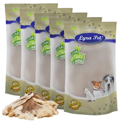 5 kg Kaninchenohren mit Fell 5000 g Kauartikel Hundefutter Kausnack Lyra Pet® - Bild 1 von 4
