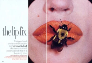 1995 Irving Penn bubble bee 4-page MAGAZINE EDITORIAL Lip Fix - Picture 1 of 2