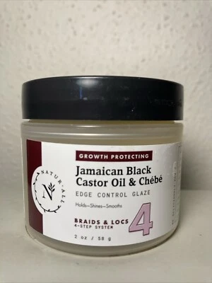 Trenzas y cerraduras de control de borde y aceite de ricino negro Naturall Jamaicano 4 pasos 2 oz Foto 1 de 4