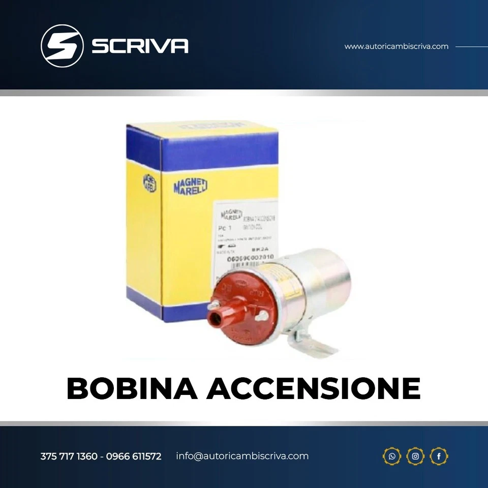 BOBINA MAGNETI MARELLI / FIAT 500 F L R - 126 - PANDA - Immagine 1 di 1