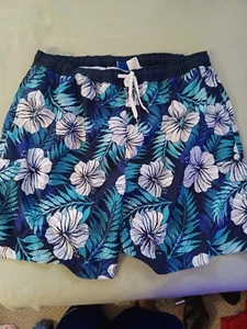 Bañador Hawaiian Authentics para hombre azul blanco forrado floral talla 2XL - Imagen 1 de 7