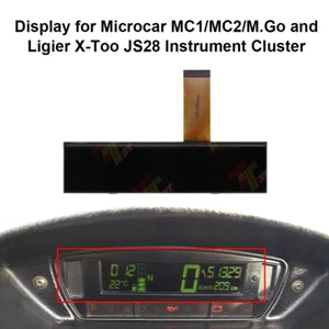 For Microcar MC1/MC2/M.Go and Ligier X-Too JS28 Instrument Cluster Display - Picture 1 of 5