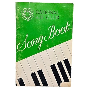 Vintage National 4-H Club Song Book 1954 Paperback Green Piano Cover Sheet Music - Picture 1 of 11