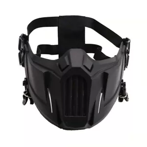 TACTICAL Airsoft Outdoor Hunting Paintball Half Face PROTECTIVE MASK Black SALE - Picture 1 of 8
