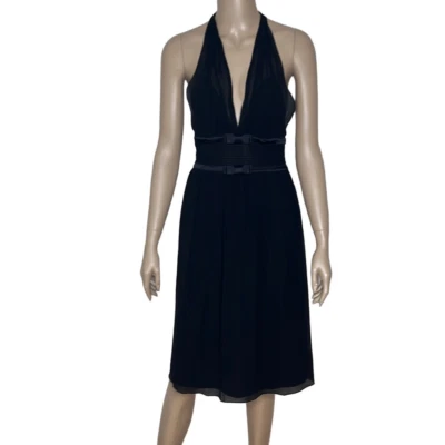 NWT Tufi Duek Ana silk dress open back halter Foto 1 de 4