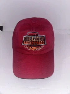 ESPN College Basketball NCAA Papa Mütze Kappe Vintage rot verstellbar Baumwolle - Bild 1 von 9