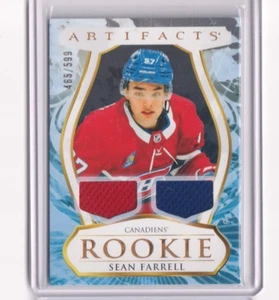 2023-24 UD Artifacts Dual Jersey Rookie 186 Sean Farrell /599 Montreal Canadiens - Picture 1 of 2
