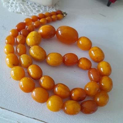 Butterscotch Bernsteinkette 80 Cm , 104 Gramm - Bild 1 von 4