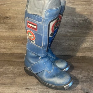 Botas de Motocross Gaerne De Colección 9 Clásicas Vmx Años 80 Moto Old School MX Azul - Imagen 1 de 13