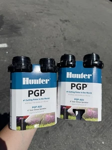 2x Hunter PGP-ADJ 4” Gear Driven Pop-Up Sprinkler - Black (2 Pack) - 4 Total - Picture 1 of 1