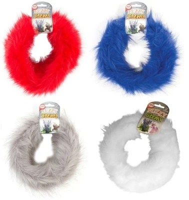 Fuzzy Craft Stems 9 Feet - Red, Royal Blue, Grey, White - Image 1 of 4