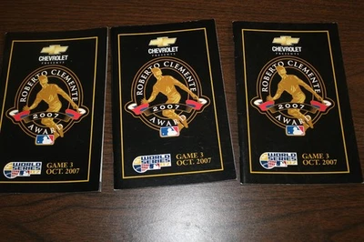 Colorado Rockies 2007 World Series Roberto Clemente 3 Award Programs - Image 1 of 2