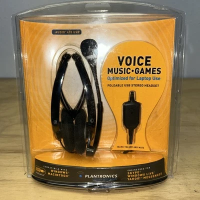 Plantronics Audio 470 USB, Foldable  Stereo Headset, BNIB - Image 1 of 2