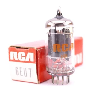 One RCA by SYLVANIA 6EU7 Tube NOS NIB Long Grey Plates Test%: 159/165 TV-7 - Picture 1 of 2