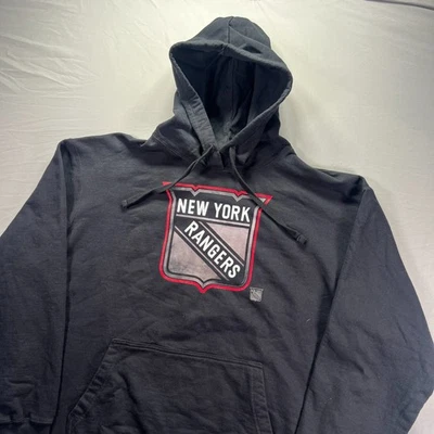 New York Rangers Hoodie Mens 2XL Black Pullover Sweatshirt NHL Hockey Fanatics - Image 1 of 4