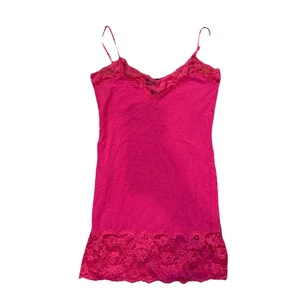 Y2K Vintage Wet Seal Lace Trim Cami Tank Ragazze L Fairycore Festival Babydoll Boho - Foto 1 di 5