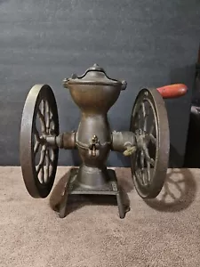 ANTIQUE CHAS PARKER Co. CAST IRON COFFEE GRINDER MILL MERIDEN CONN. 11 3/4" - Picture 1 of 10
