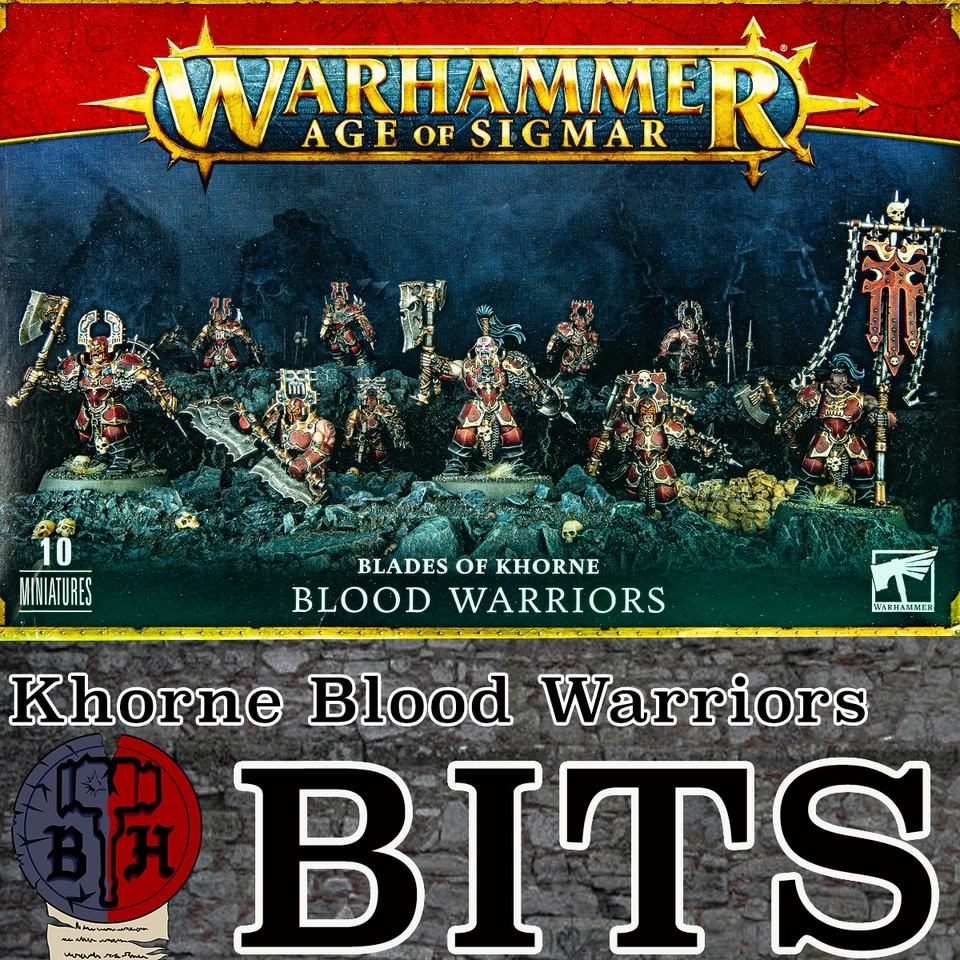 Warhammer Age Of Sigmar Blades of Khorne Bloodbound Blood Warriors Caja Set BITS Foto 1 de 1