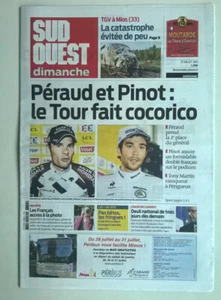 SUD OUEST (Ed. Dordogne) du 27/07/2014 - Péraud et Pinot : le Tour fait cocorico - Imagen 1 de 11