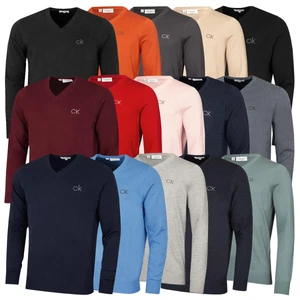 Calvin Klein Mens 2024 V-Neck Tour Durable Comfort Golf Sweater 30% OFF RRP