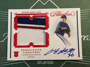 2021 Flawless Hyeon-Jong Yang Ruby RPA Rookie Patch Auto RC /20 Texas Rangers - Picture 1 of 2