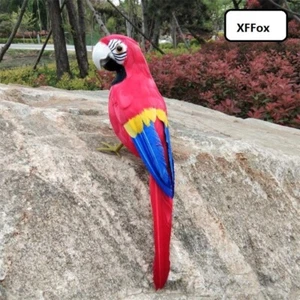 cute simulation red parrot model foam&feather turned parrot bird gift about 30cm - Picture 1 of 1