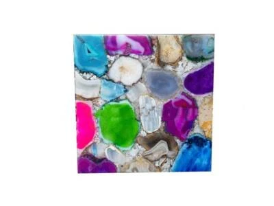 15" Agate Table Top Natural stones Handmade Home Office Decor - Image 1 of 4