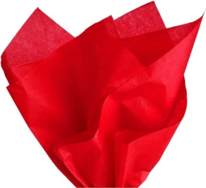 Premium Quality Red Tissue Paper - 100 Sheets (20 X 15 Inches) Bulk for Gift Wra - Picture 1 of 4