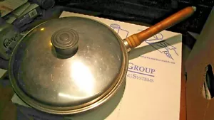 Antique Star Brite 8 inch Pan w/ lid and wood handle - Stainless Steel- USA - Picture 1 of 8
