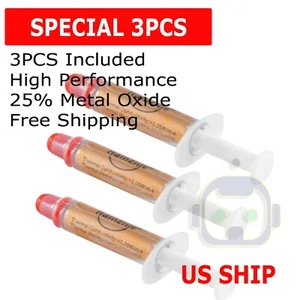 3PCS High Performance Gold Thermal Grease CPU Heatsink Compound Paste Syringe - Picture 1 of 4