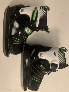 Schlittschuhe Kinder Größe 33-36 Grün Schwarz Weiß - Bild 1 von 2