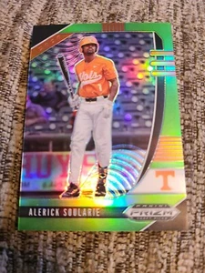 Alerick Soularie 2020 Panini Prizm Draft Picks Green Refractor 70/75 Twins - Picture 1 of 10