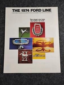1974 FORD Brochure: Mustang,ThunderBird,Gran Torino,Maverick,LTD,Pinto,Wagon - Picture 1 of 3
