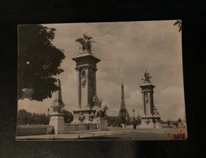 Paris La Tour Eiffel Tower Alexandre III France RPPC Vintage Postcard - Picture 1 of 3