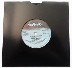 CHUCK JACKSON - ALL OVER THE WORLD 7" VINYL 1989 NIGHTMARE MARES103 *VG* - Imagen 1 de 4