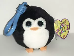 "CLIP DE LLAVE GORRO BALLZ TY AVALANCHE PENGUIN 3"", NUEVO CON ETIQUETA, CONOS DE NIEVE EN ALTO - Imagen 1 de 2
