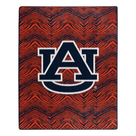 Zubaz by Northwest NCAA Zubified Raschel Throw Blanket, Auburn Tigers Cover
