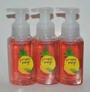 3 NEW BATH & BODY WORKS PINEAPPLE MANGO GENTLE FOAMING HAND SOAP WASH 8.75 OZ - Picture 1 of 7